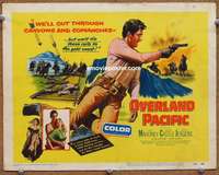 z186 OVERLAND PACIFIC movie title lobby card '54 Jock Mahony, Castle