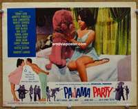 z656 PAJAMA PARTY movie lobby card #1 '64 Annette in sexy nightie!