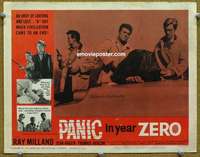 z658 PANIC IN YEAR ZERO movie lobby card #8 '62 Ray Milland, Hagen