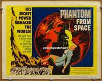 z190 PHANTOM FROM SPACE movie title lobby card '53 strange alien visitor!
