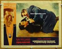 z663 PREMATURE BURIAL movie lobby card #3 '62 Ray Milland, Edgar A. Poe