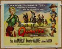 z199 QUANTEZ movie title lobby card '57 Fred MacMurray, Dorothy Malone