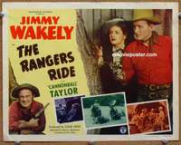 z203 RANGERS RIDE movie title lobby card '48 Jimmy Wakely, Cannonball