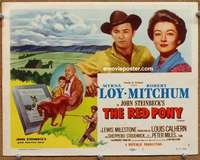 z204 RED PONY movie title lobby card R57 Robert Mitchum, Myrna Loy, Steinbeck