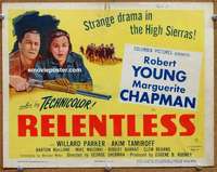 z208 RELENTLESS movie title lobby card R53 Robert Young, Marguerite Chapman