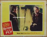 z671 RETURN OF THE FLY movie lobby card #3 '59 Vincent Price