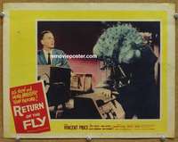 z672 RETURN OF THE FLY movie lobby card #6 '59 shows monster!