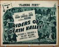 z213 RIDERS OF DEATH VALLEY Chap 4 movie title lobby card '41 Foran, Carrillo