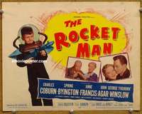 z216 ROCKET MAN movie title lobby card '54 Charles Coburn, wacky kid!