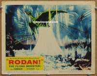 z682 RODAN movie lobby card #8 '56 Ishiro Honda, great monster image!