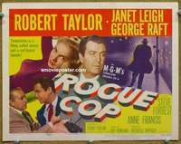 z218 ROGUE COP movie title lobby card '54 Robert Taylor, Janet Leigh