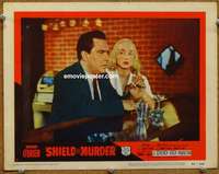 z704 SHIELD FOR MURDER movie lobby card #7 '54 Edmond O'Brien, English
