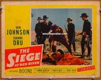 z710 SIEGE AT RED RIVER movie lobby card #2 '54 Van Johnson, Dru
