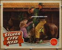 z715 SILVER CITY KID movie lobby card '44 Allan Rocky Lane on horse!