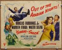 z232 SINBAD THE SAILOR movie title lobby card '46 Douglas Fairbanks Jr
