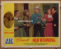 z736 SONG OF OLD WYOMING movie lobby card '45 Eddie Dean musical!