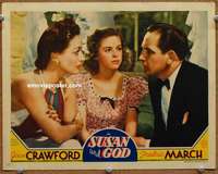 z767 SUSAN & GOD #5 movie lobby card '40 Crawford stares at March!