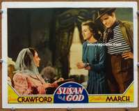 z764 SUSAN & GOD #2 movie lobby card '40 Joan Crawford stares at March!