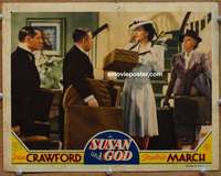 z765 SUSAN & GOD #3 movie lobby card '40 Joan Crawford looks sporty!