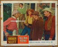 z770 TALL MAN RIDING movie lobby card #7 '55 Randolph Scott, Malone