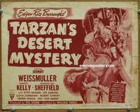 z257 TARZAN'S DESERT MYSTERY movie title lobby card R49 Johnny Weissmuller
