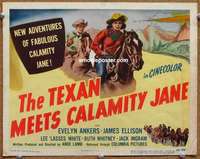 z264 TEXAN MEETS CALAMITY JANE movie title lobby card '50 Evelyn Ankers