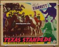 z786 TEXAS STAMPEDE movie lobby card '39 Charles Starrett, Meredith
