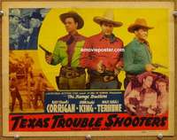 z269 TEXAS TROUBLE SHOOTERS movie title lobby card '42 Range Busters!