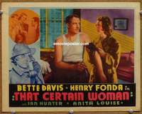 z788 THAT CERTAIN WOMAN other company movie lobby card '37 Bette Davis