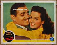 z794 THEY MET IN BOMBAY movie lobby card '41 best Gable & Russell!