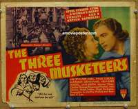 z273 THREE MUSKETEERS movie title lobby card '35 Alexandre Dumas