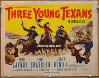 z274 THREE YOUNG TEXANS movie title lobby card '54 Gaynor, Brasselle