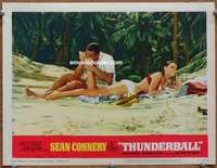 z797 THUNDERBALL movie lobby card #5 '65 Sean Connery as James Bond!
