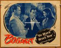 z802 TO HAVE & HAVE NOT #2 movie lobby card '44 Bacall & smoking Bogart!