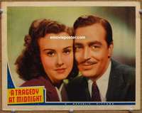 z812 TRAGEDY AT MIDNIGHT movie lobby card '42 Margaret Lindsay, Howard
