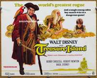 z278 TREASURE ISLAND movie title lobby card R75 Walt Disney pirates!