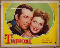 z814 TRIPOLI movie lobby card #2 '50 Maureen O'Hara & John Payne c/u!