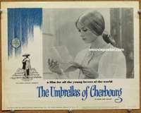 z823 UMBRELLAS OF CHERBOURG movie lobby card #5 '64 Catherine Deneuve