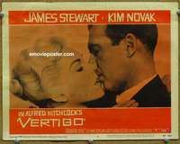 z838 VERTIGO movie lobby card #2 '58 Stewart & Novak close up!