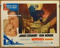 z841 VERTIGO movie lobby card #7 R63 James Stewart looking down!