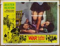 z851 WAR ITALIAN STYLE movie lobby card #5 '66 last Buster Keaton!