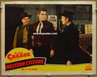 z854a WESTERN CYCLONE movie lobby card '43 Buster Crabbe