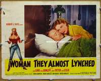 z874 WOMAN THEY ALMOST LYNCHED movie lobby card #7 '53 Audrey Totter