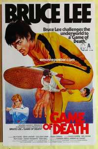 a098 GAME OF DEATH Hong Kong R1980s Bruce Lee, cool Yuen Tai-Yung kung fu artwork!