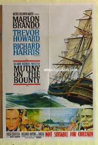 a109 MUTINY ON THE BOUNTY Aust one-sheet movie poster '62 Marlon Brando