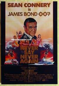 a110 NEVER SAY NEVER AGAIN int'l 1sh movie poster '83 Connery, Bond
