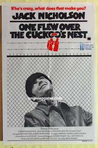 a111 ONE FLEW OVER THE CUCKOO'S NEST Aust one-sheet movie poster '75