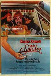a074 UP IN SMOKE English one-sheet movie poster '78 Cheech & Chong!