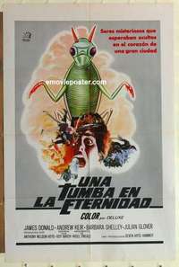 a124 FIVE MILLION YEARS TO EARTH Spanish/U.S. one-sheet movie poster '67 wild!