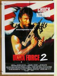 a403 DELTA FORCE 2 Pakistani movie poster '90 Chuck Norris